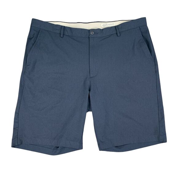 Greg Norman Shorts Mens 40 Navy Flat Front Performance Golf Chino Athleisure - Picture 1 of 14